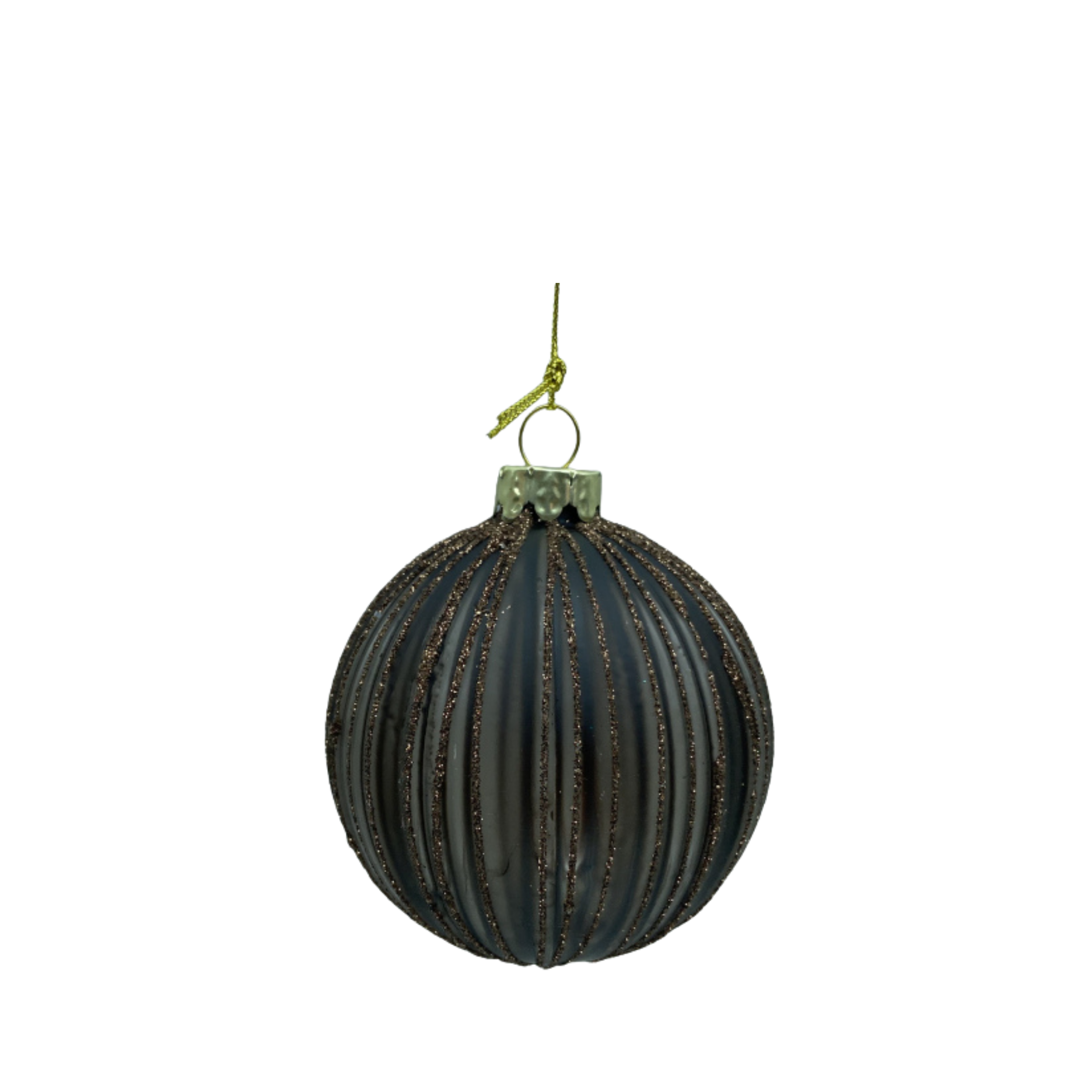4 Stk. Christbaumkugeln mit vertikalen Streifen